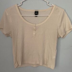 Wild Fable Waffle‎ Baby Tee Crop Top